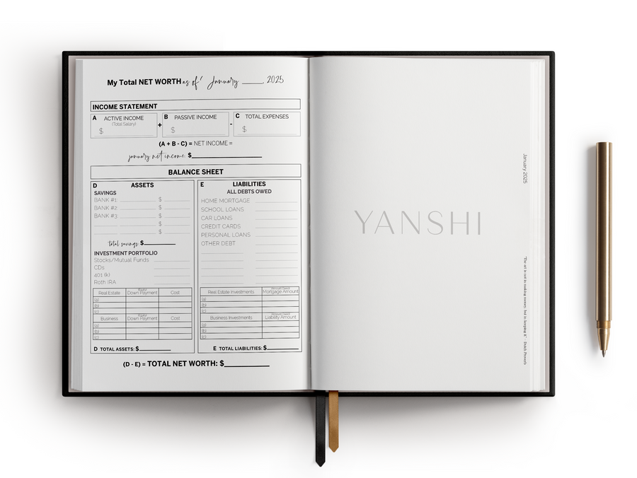 2025 Yanshi Planners - BUNDLE of All 3-Single Yanshi Planners - 2025 Health, Wealth, Life Dreams, Goals, Vision & Success Tracker, Journal, 2025 Planners