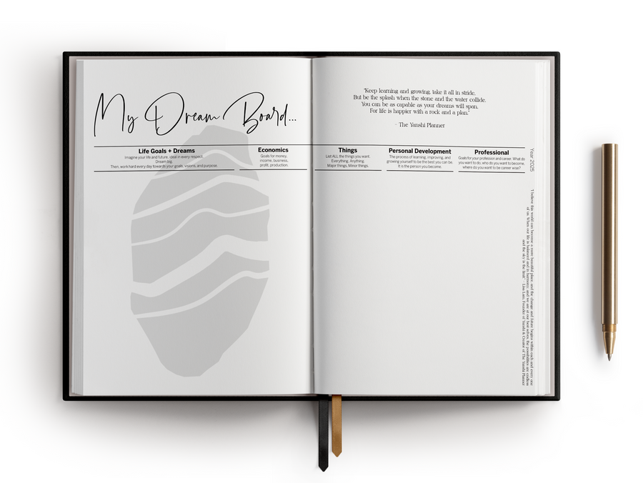 2025 Daily Planner - Life Dreams, Goals, Vision, & Success - 24 Hour, Productivity Planner for Men, Women - Life Organizer Planner - 2025 Planner Weekly and Monthly