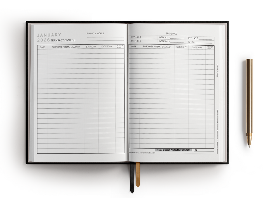 2026 monthly bill organizer