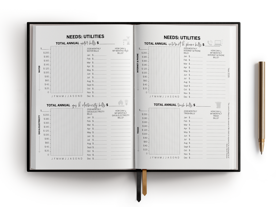 2026 monthly expense tracker