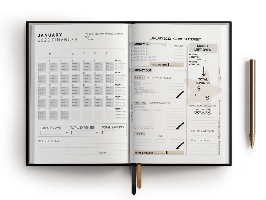 2023 monthly budget planner