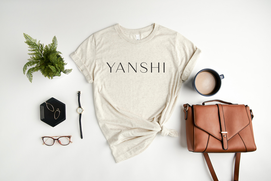 Yanshi T-Shirt Oatmeal Tri-blend Super High Quality, Soft & Luxurious for Men & Women